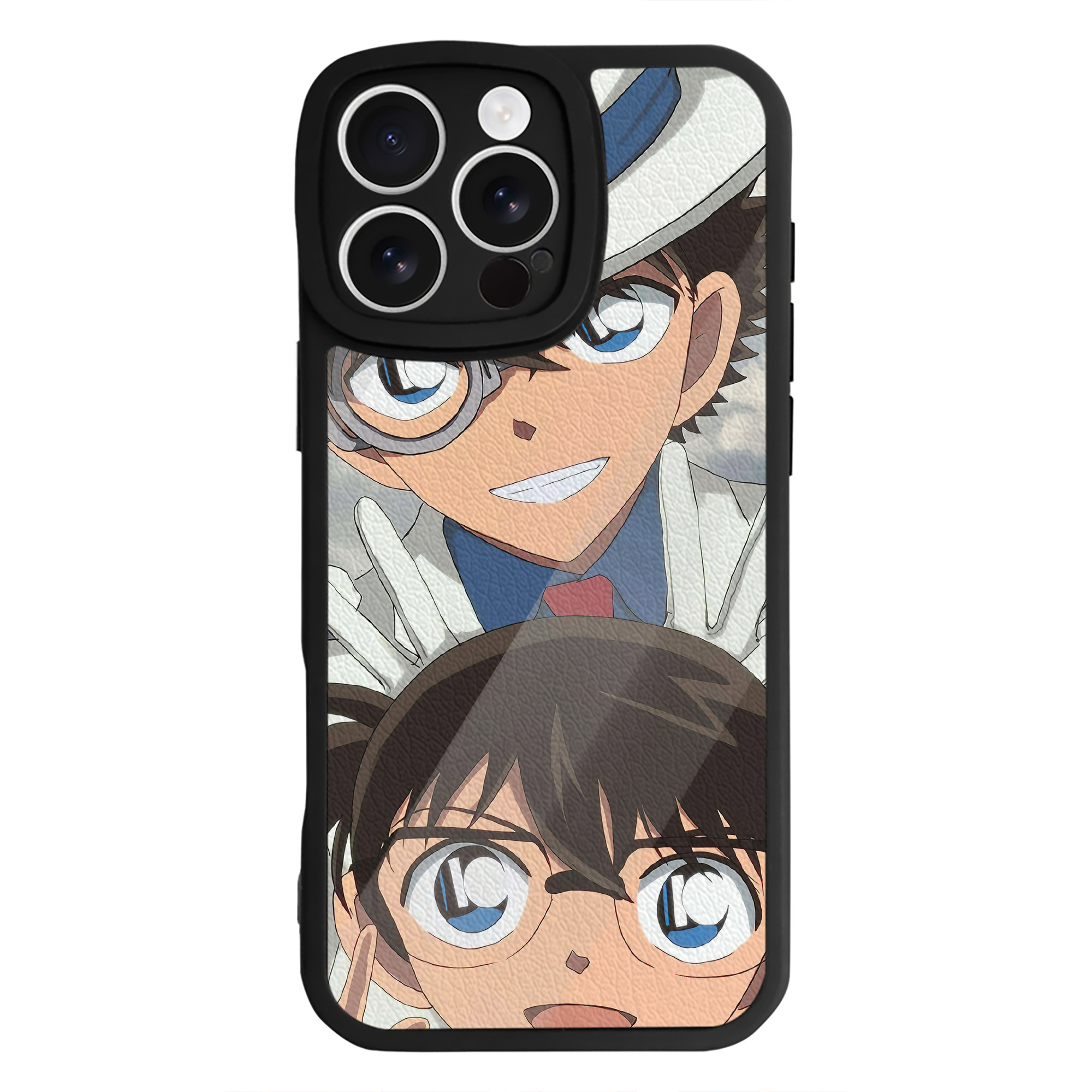 （画像用） 名探偵コナン Detective Conan 【iPhone 16シリーズ対応】シリコンスマホケース（レザー調） 材質：シリコン